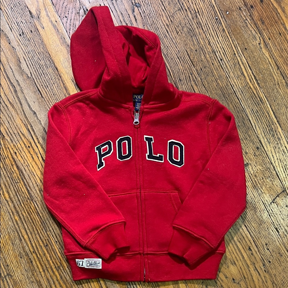Polo by Ralph Lauren Kids Bold Red Zip-Up Hoodie